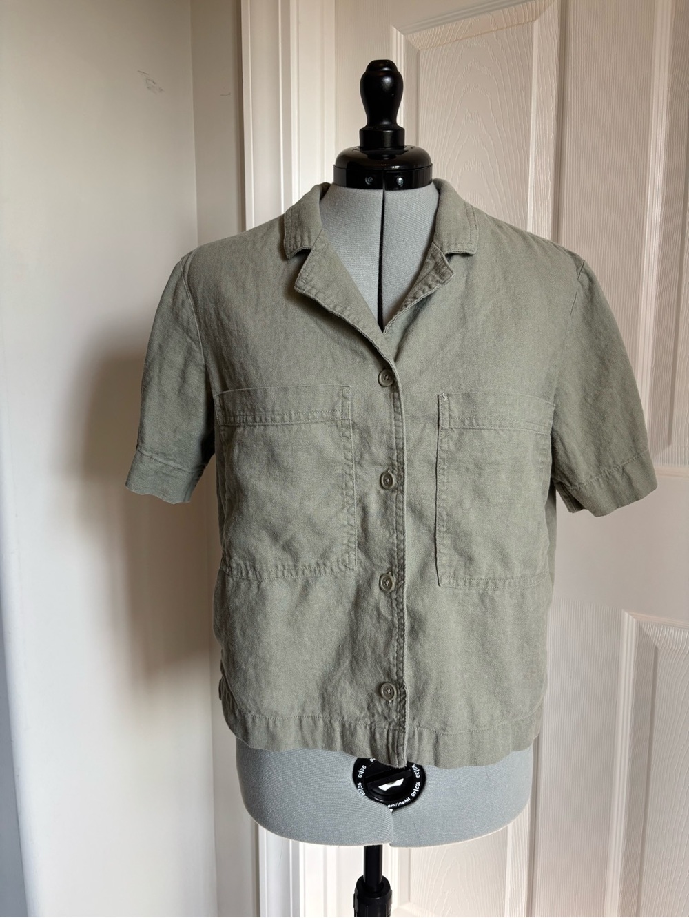 Buffalo David Bitton Olive Green Short-Sleeve Button-Down Shirt 0283